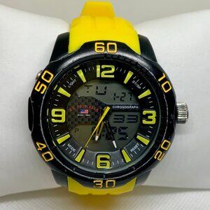 U.S. Polo Assn. Sport Men's US9512 Analog-Digital Watch 50mm two tone running